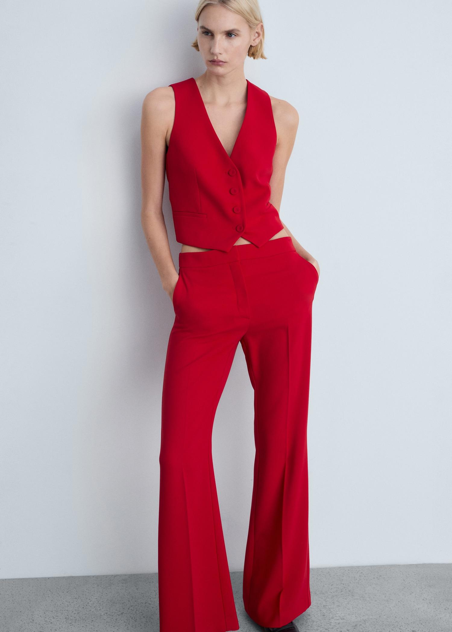 Wide-leg suit pants - Women | MANGO USA Product Image