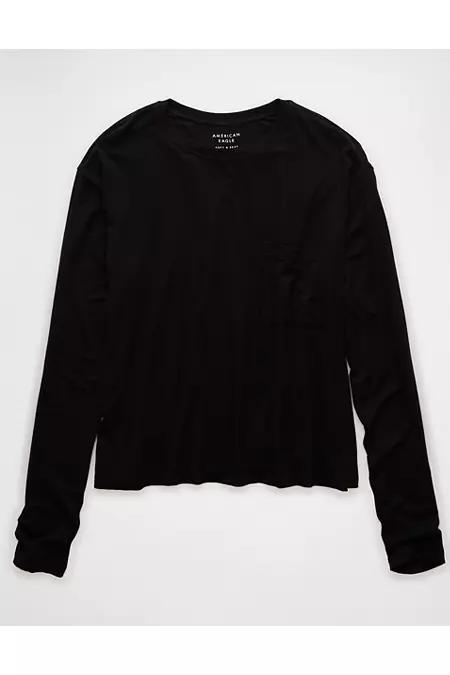 AE Soft & Sexy Long-Sleeve Pocket T-Shirt Women's Product Image