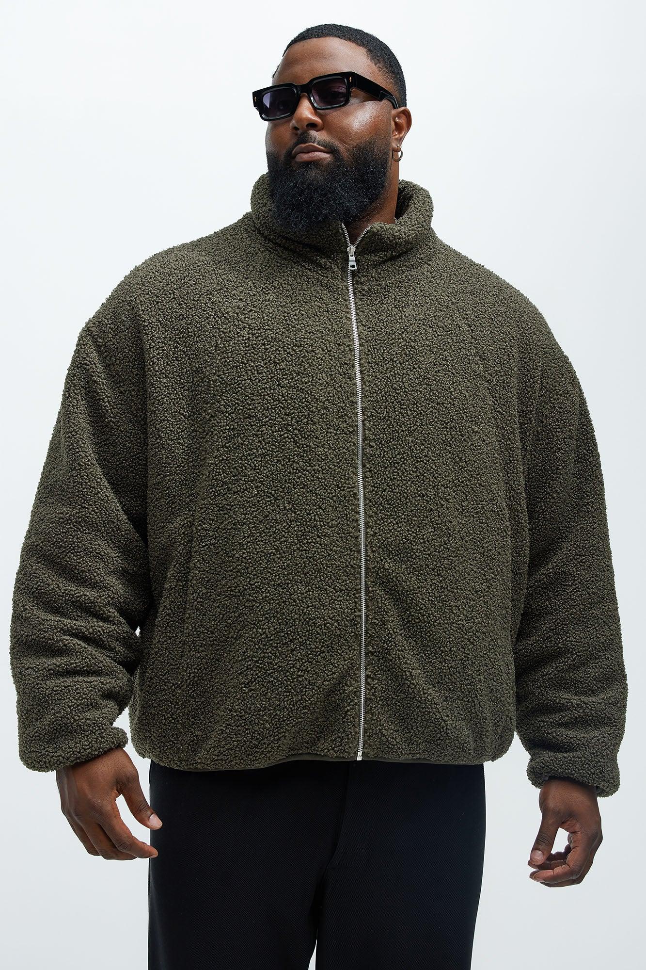 Sun's Up Sherpa Jacket - Olive Product Image