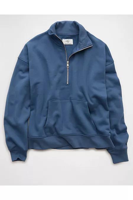 AE Everyday Luxe Quarter Zip Sweatshirt Women's Product Image