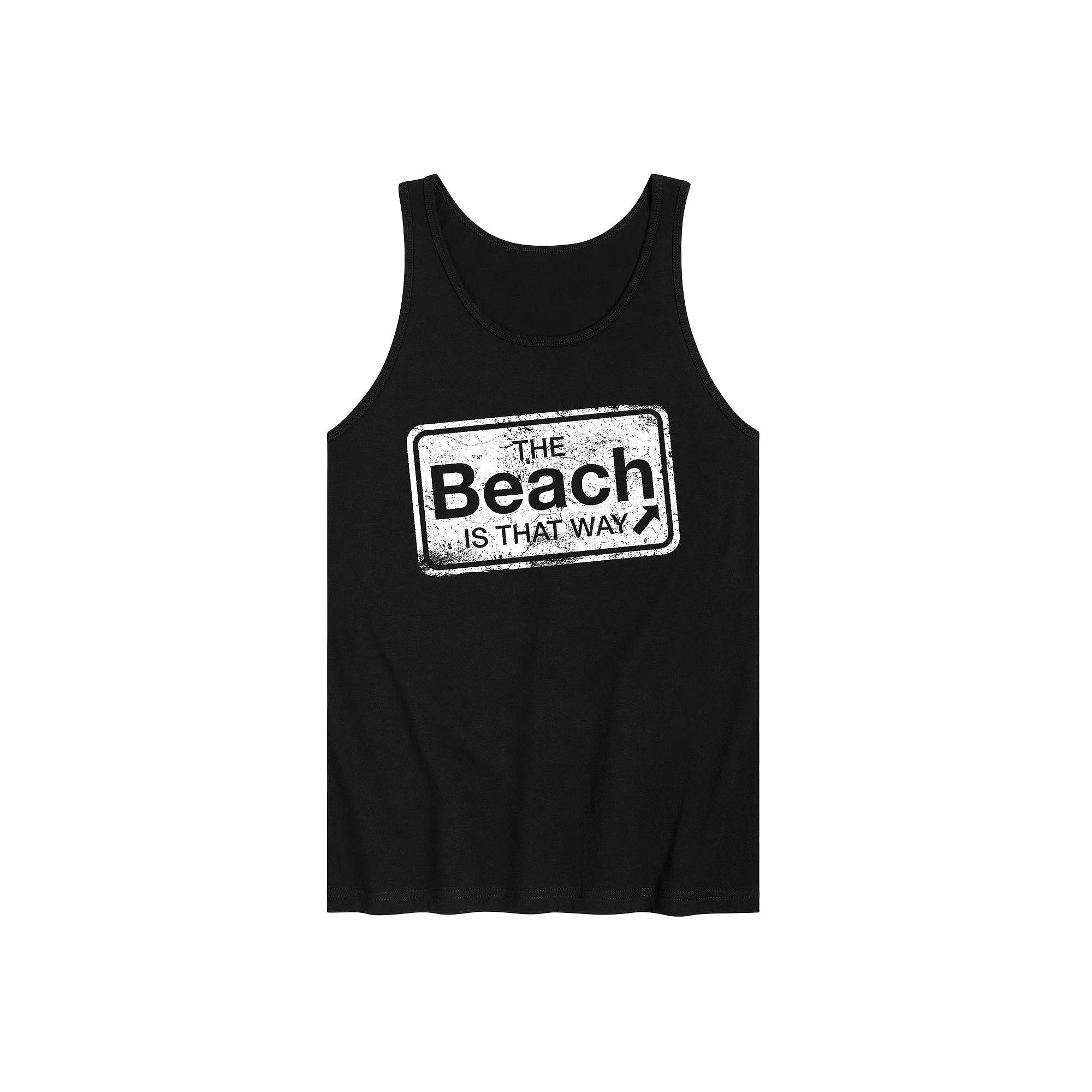 Men's The Beach Is That Way Tank Top,  Product Image