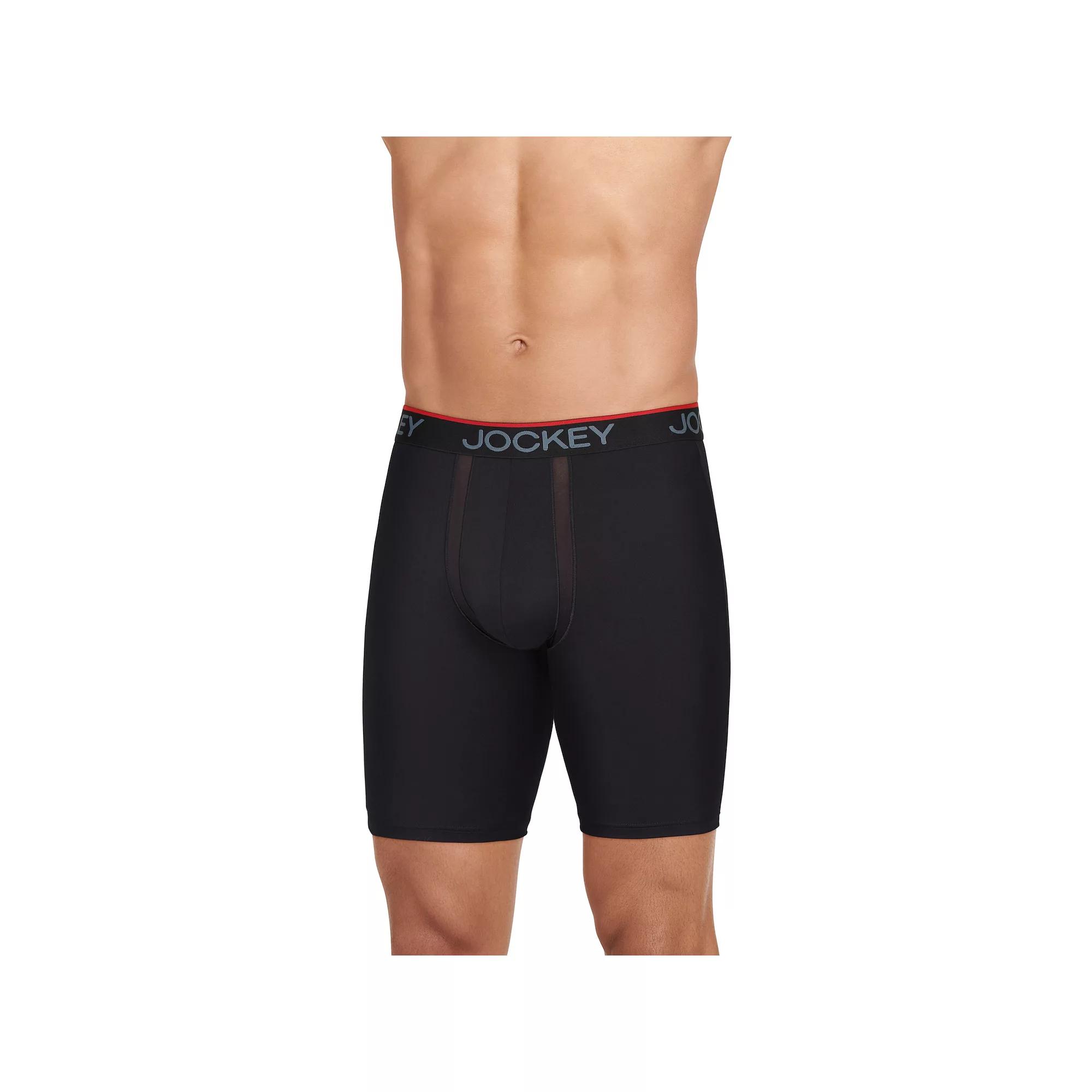 Men's Jockey® 3+1 Bonus Pack Chafe-Proof Pouch Microfiber 8.5" Boxer Briefs,  Product Image