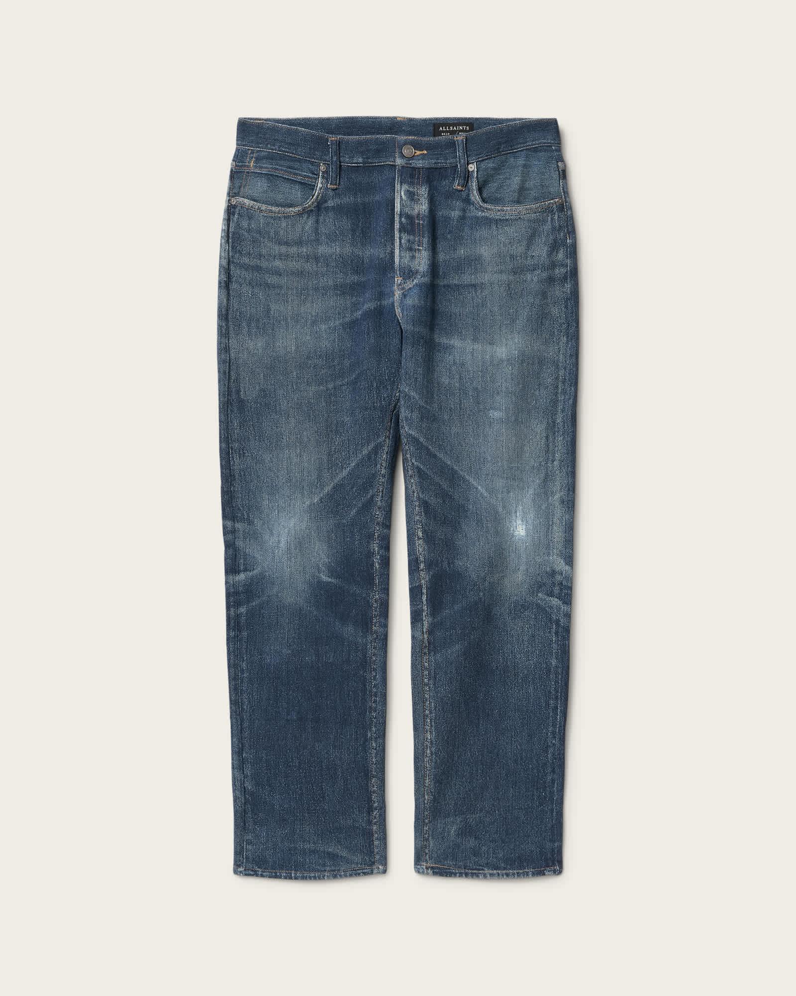 Bead Straight Leg Illusion Pants ILLUSION INDIGO | ALLSAINTS US Product Image