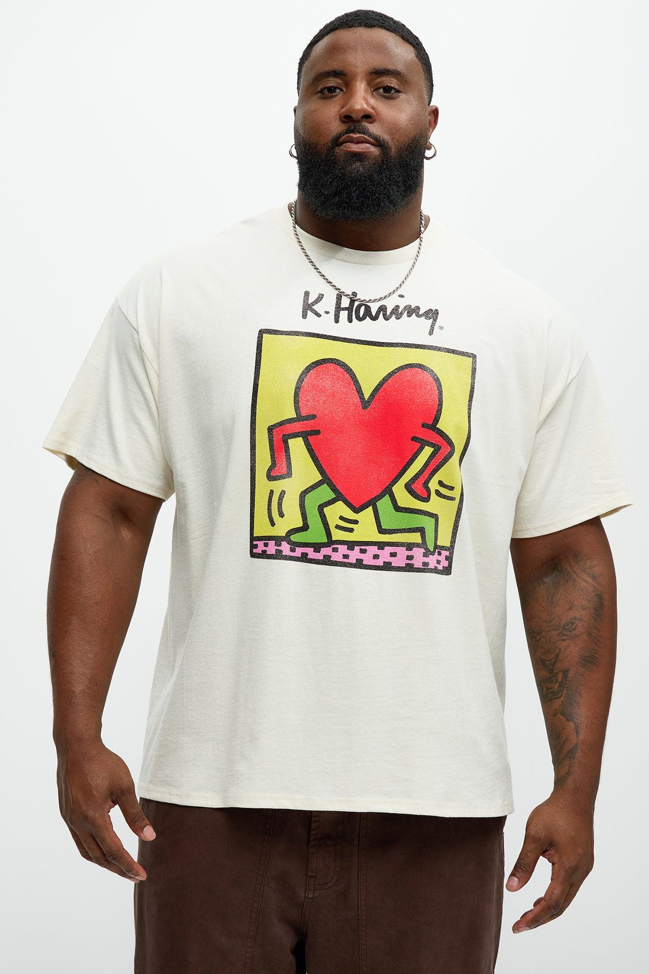 Keith Haring Running Heart Short Sleeve Tee - Natural Product Image