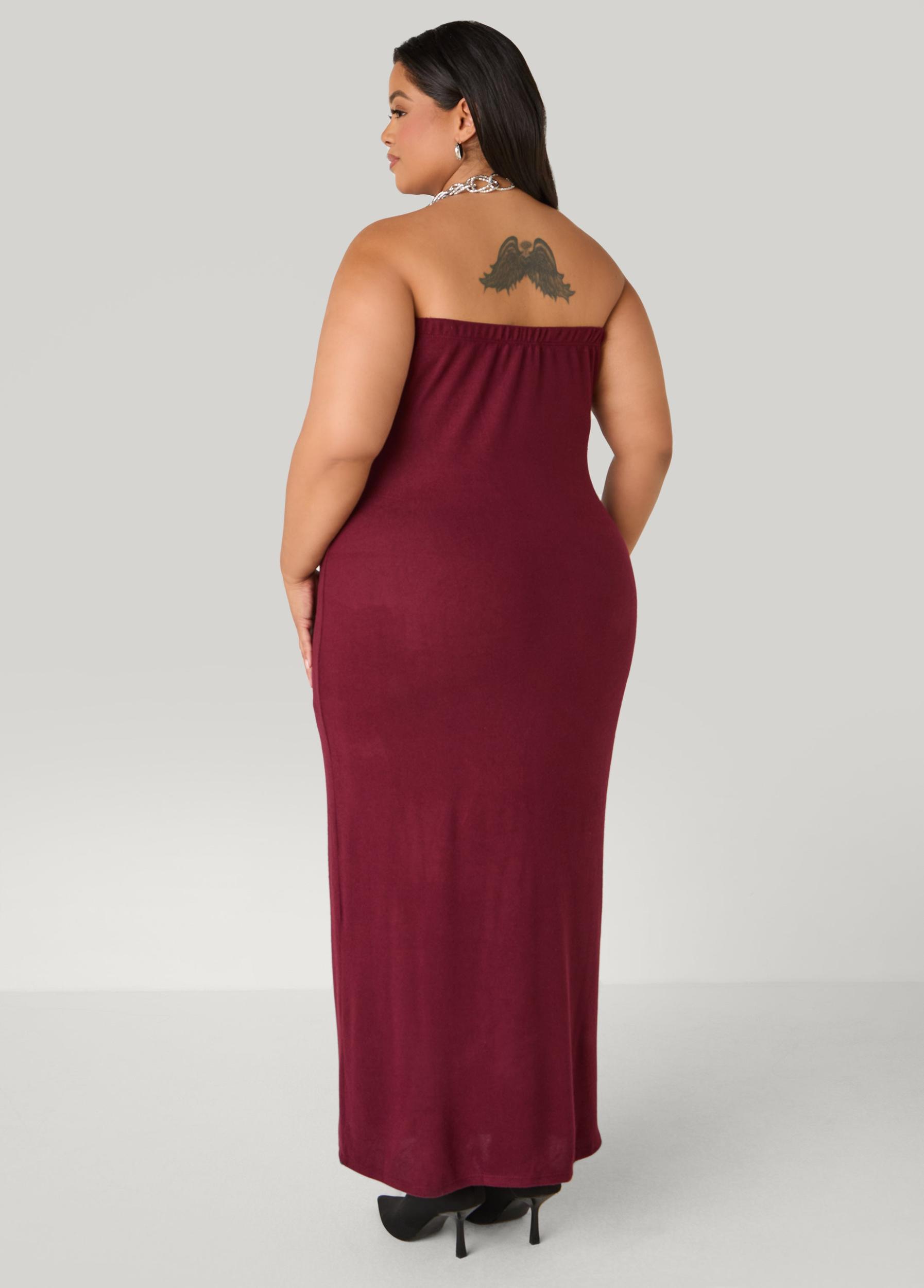 Brushed Strapless Maxi Dress Product Image