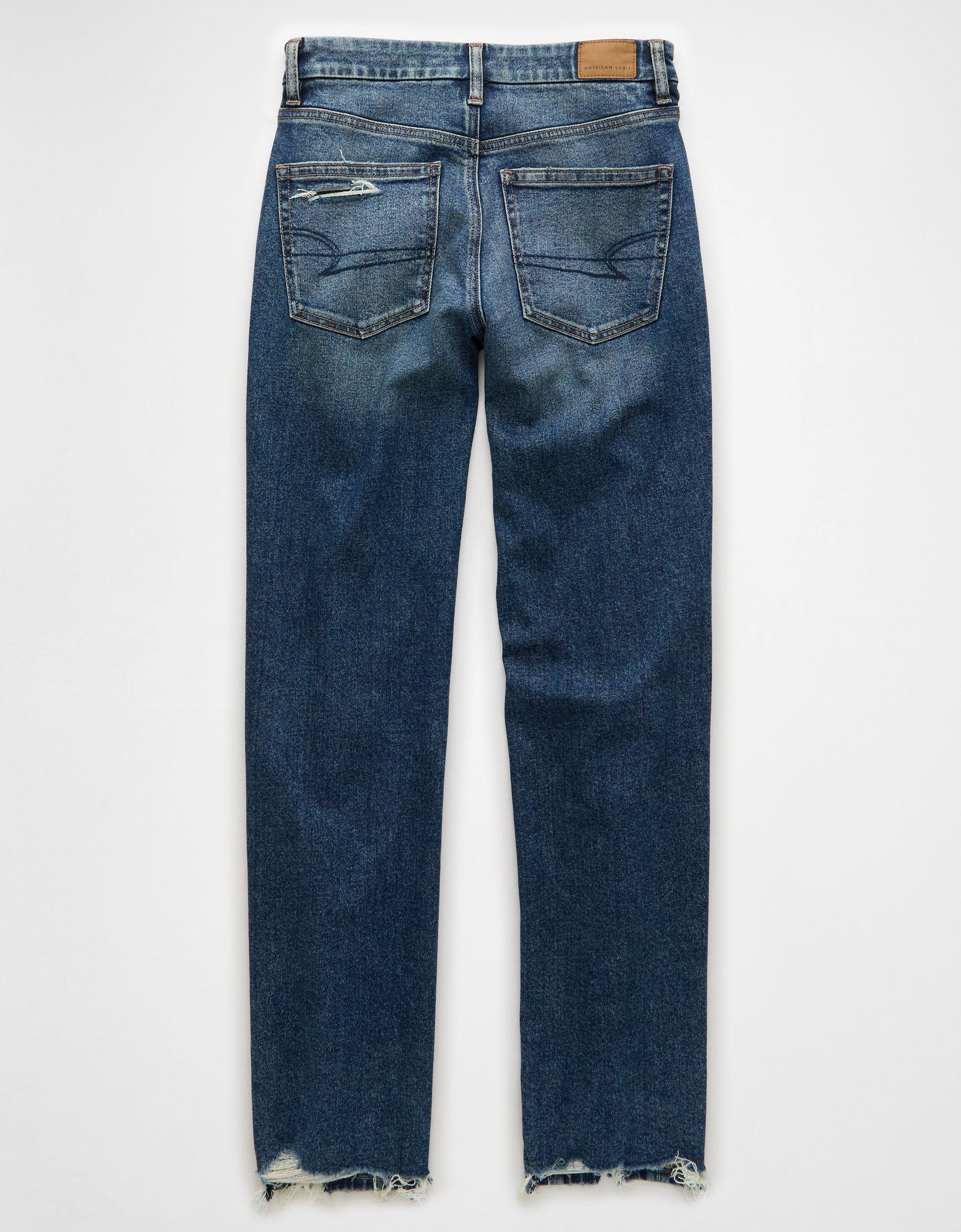 AE Stretch Curvy High-Waisted Straight Jean Product Image