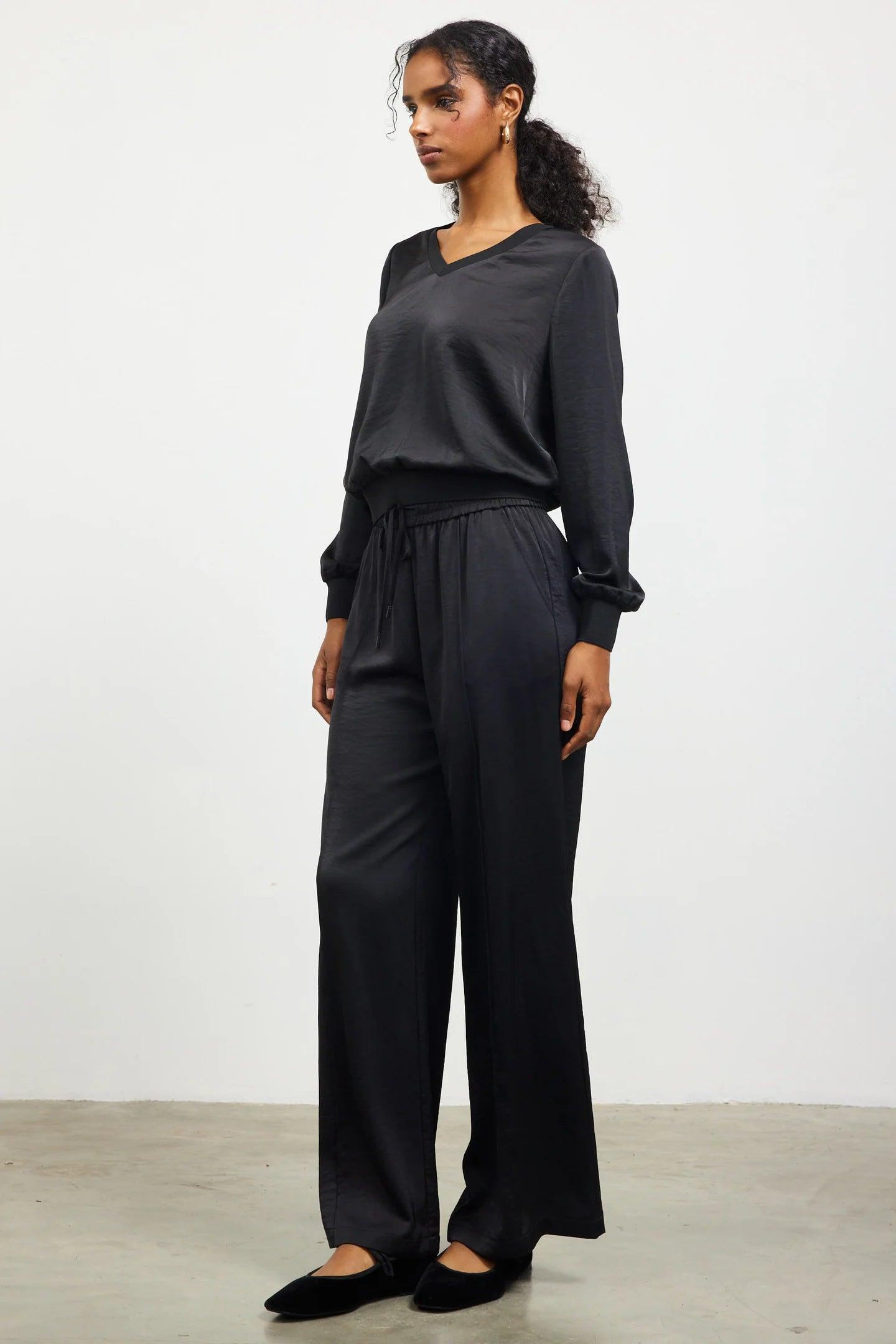 Rib Band Long Sleeve Top Product Image