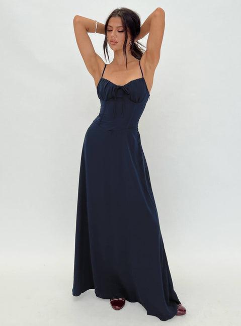 Eleanora Maxi Dress Navy Product Image