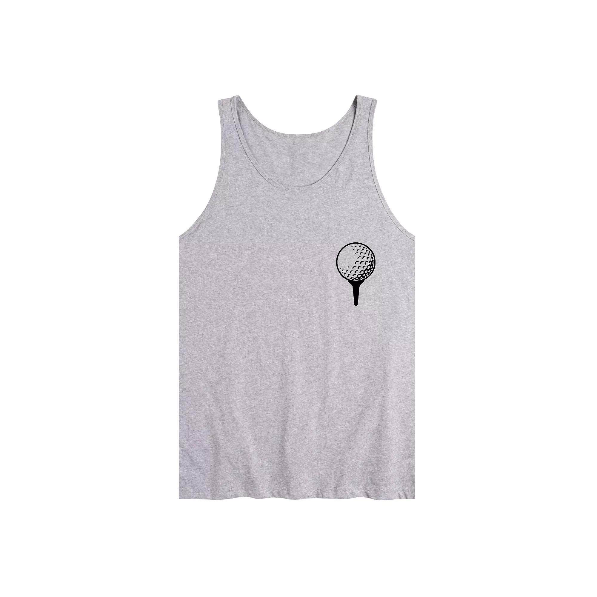 Men's Golf Ball on Tee Graphic Tank Top,  Product Image