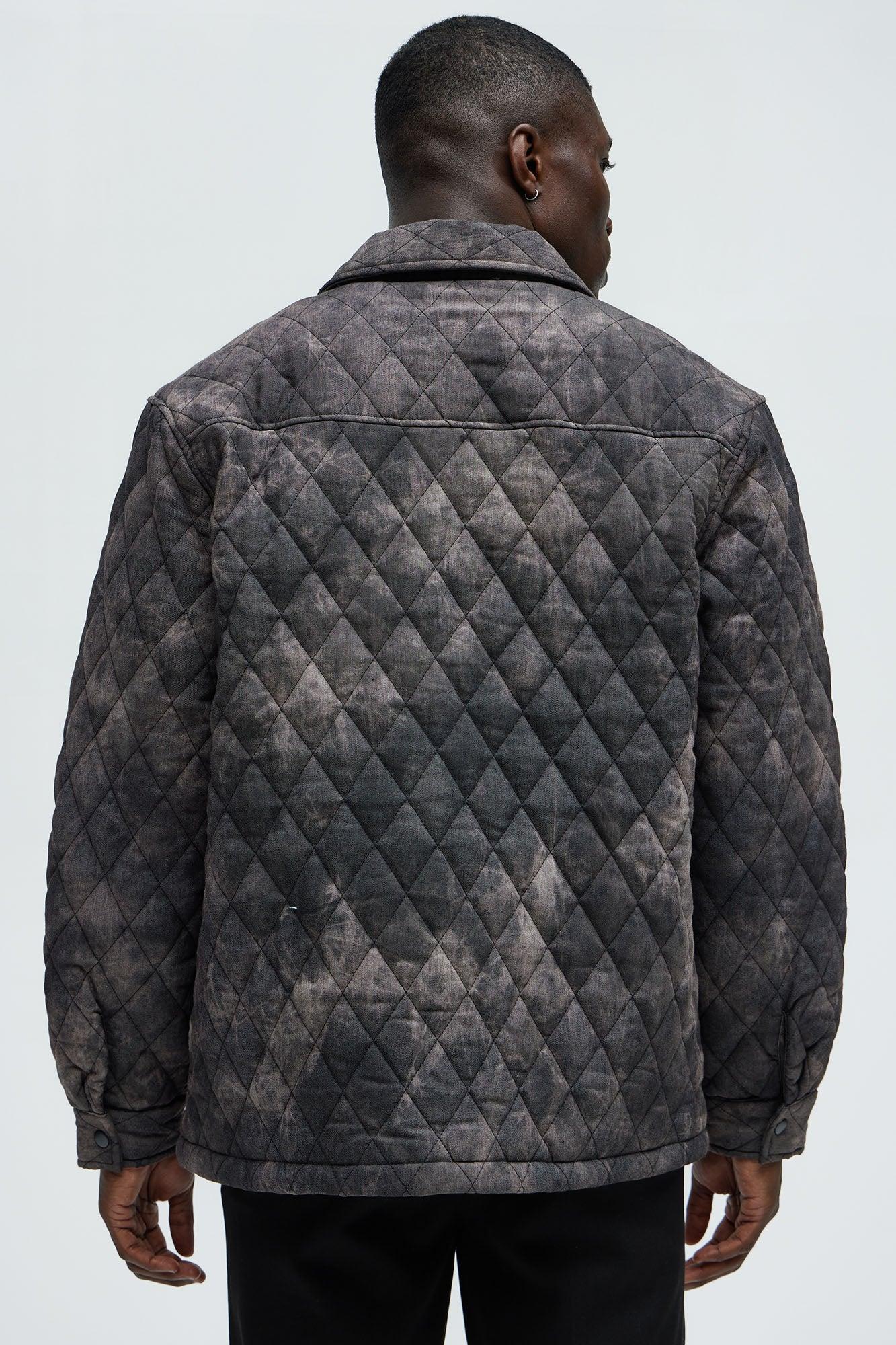 Bayswater Vintage Quilted Button Up Shirt - Black/combo Product Image