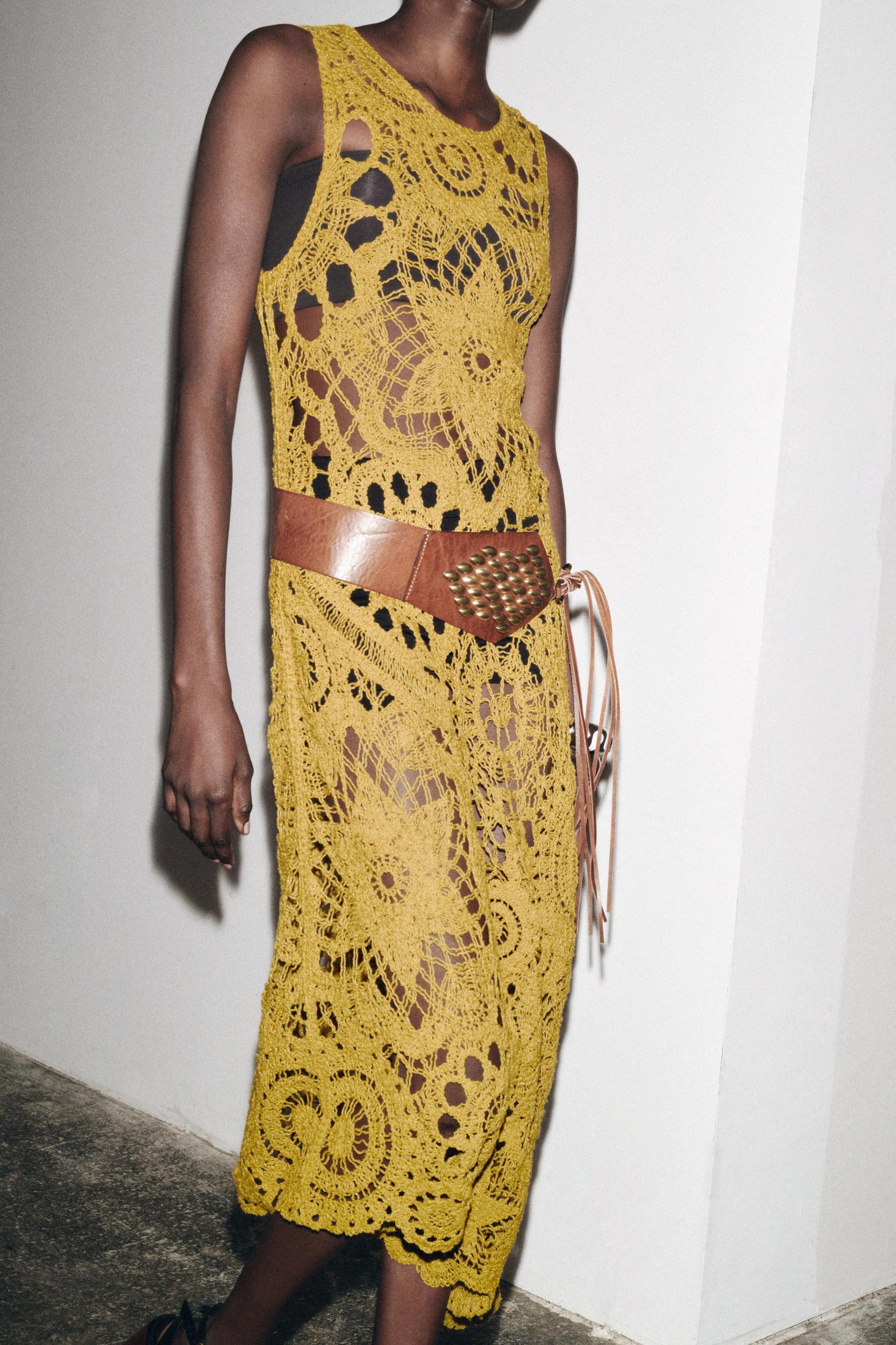 ASYMMETRIC CROCHET DRESS Product Image