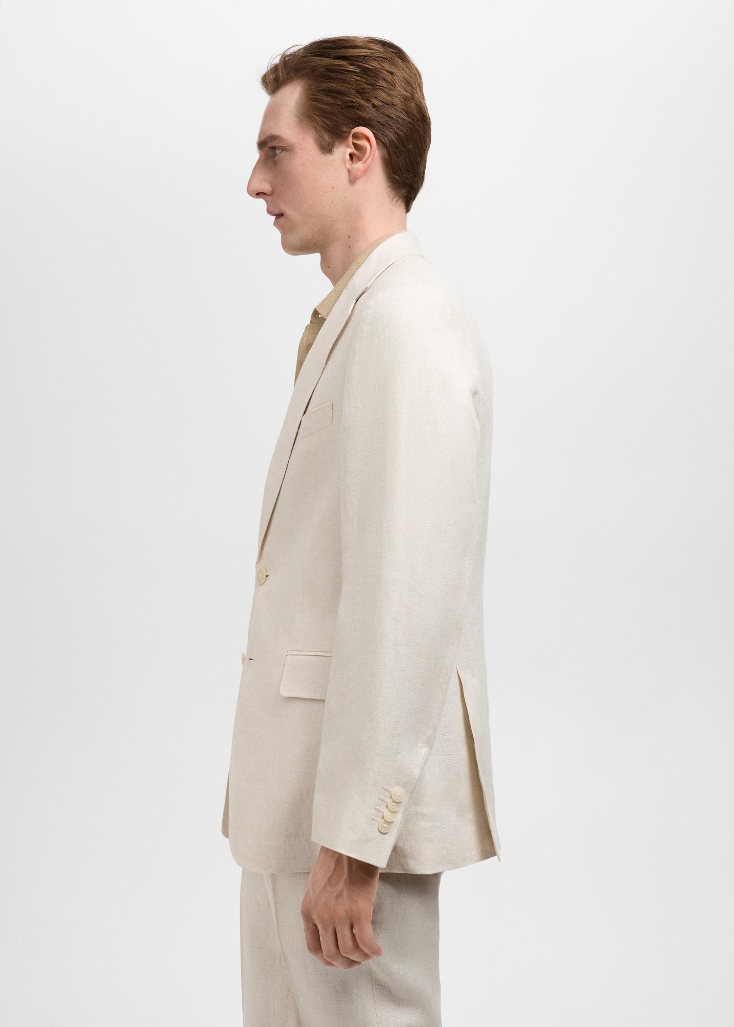 Amalfi 100% linen slim-fit suit blazer - Men | MANGO USA Product Image
