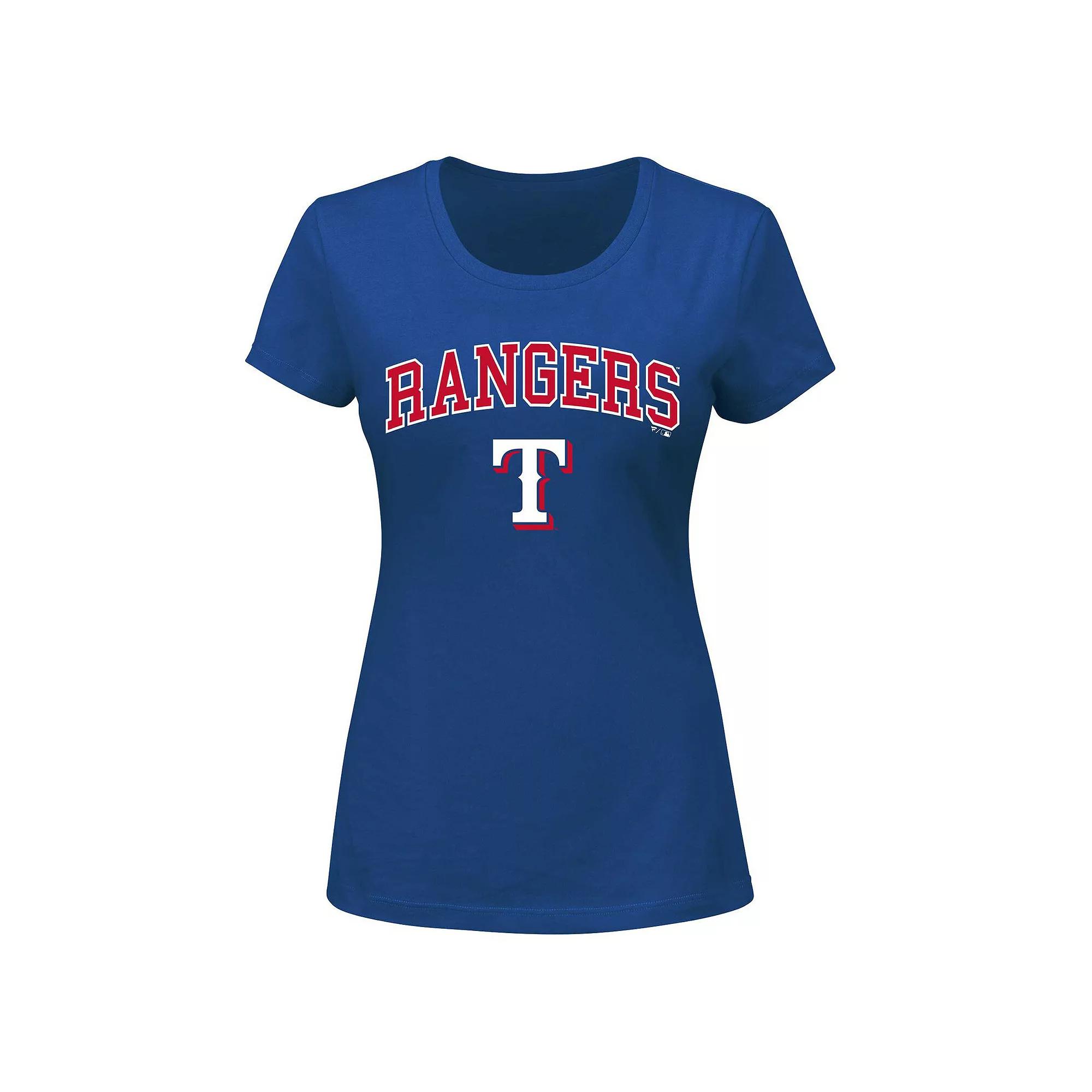 Women's Profile Royal Texas Rangers Plus Size Arch Logo T-Shirt, Size: 2XL, Blue Product Image