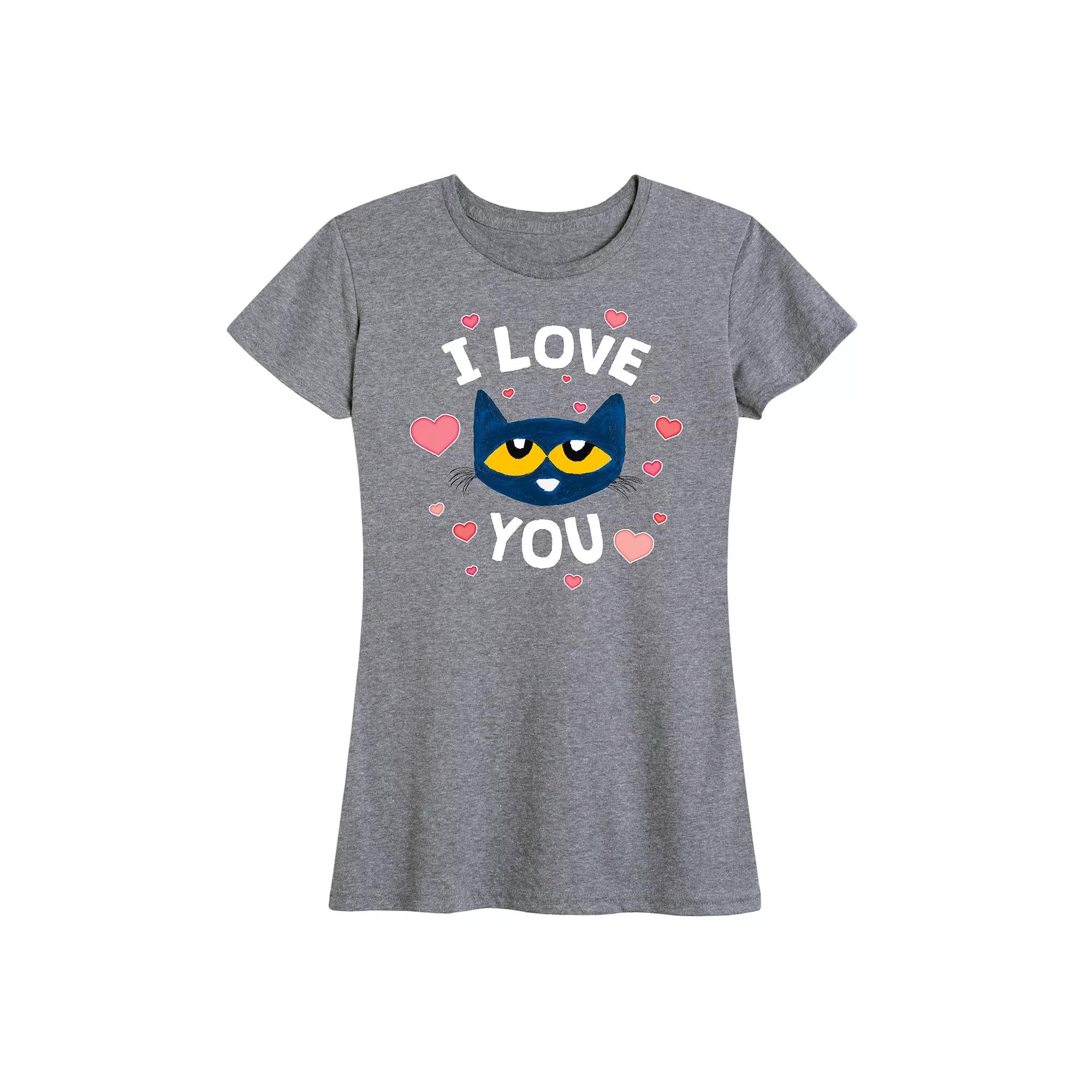 Women's Pete The Cat I Love You Pete Face Graphic Tee,  Product Image