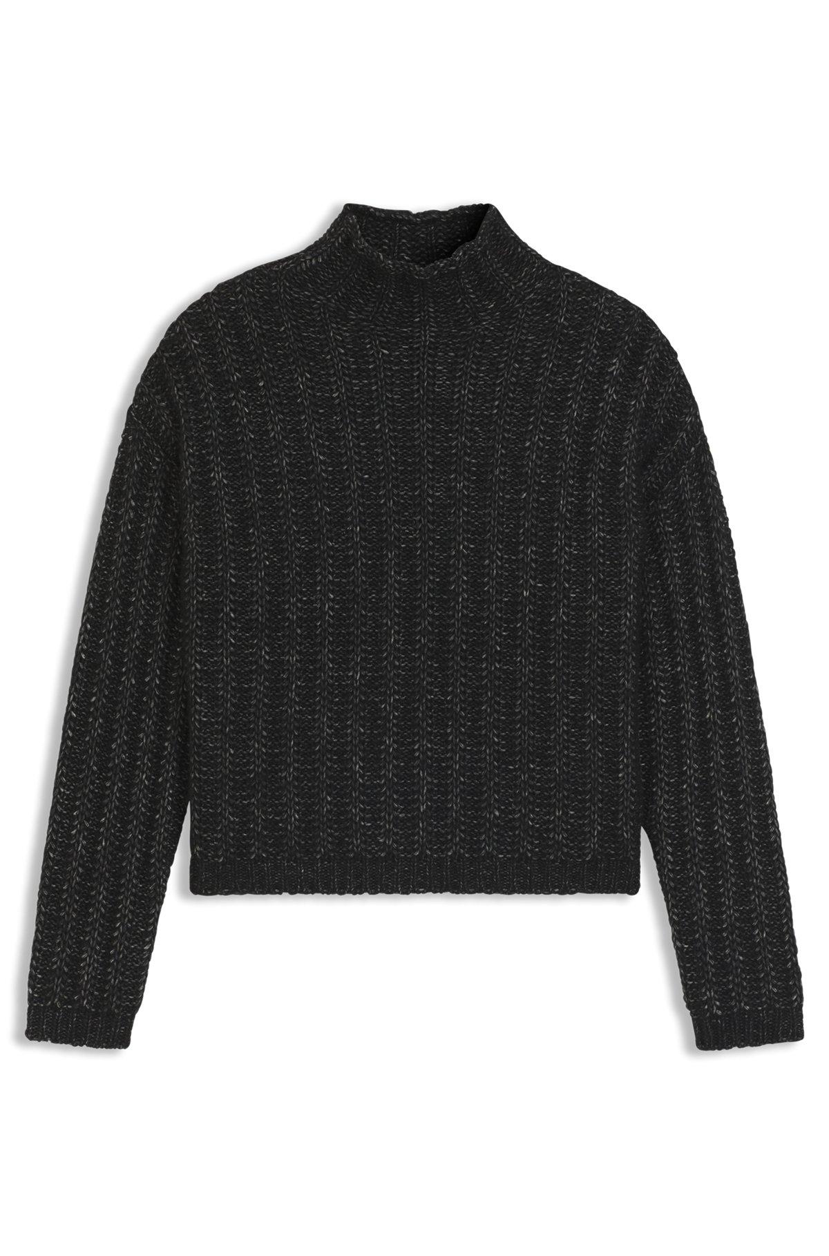 Knitted sweater with ribbed structure Product Image