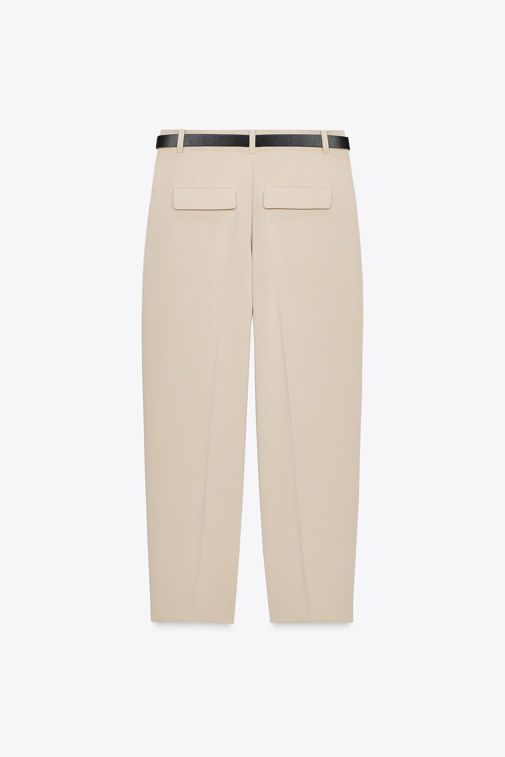 BELTED PLEATED PANTS Product Image
