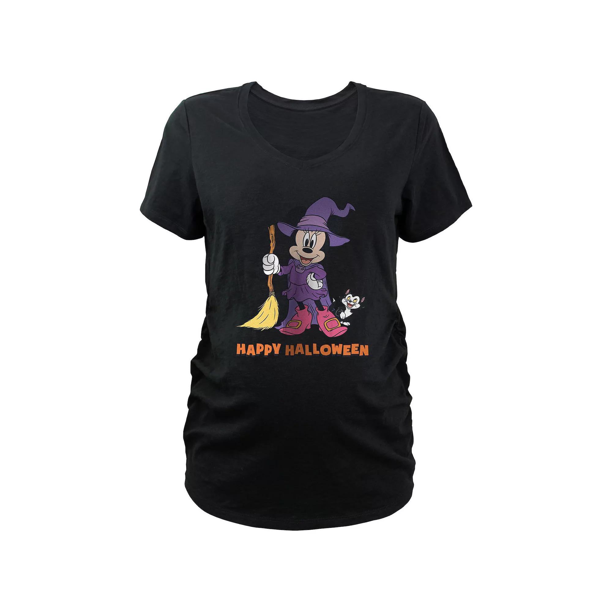 Disney's Minnie Mouse Witch Costume Happy Halloween Maternity Graphic Tee, Women's,  Product Image