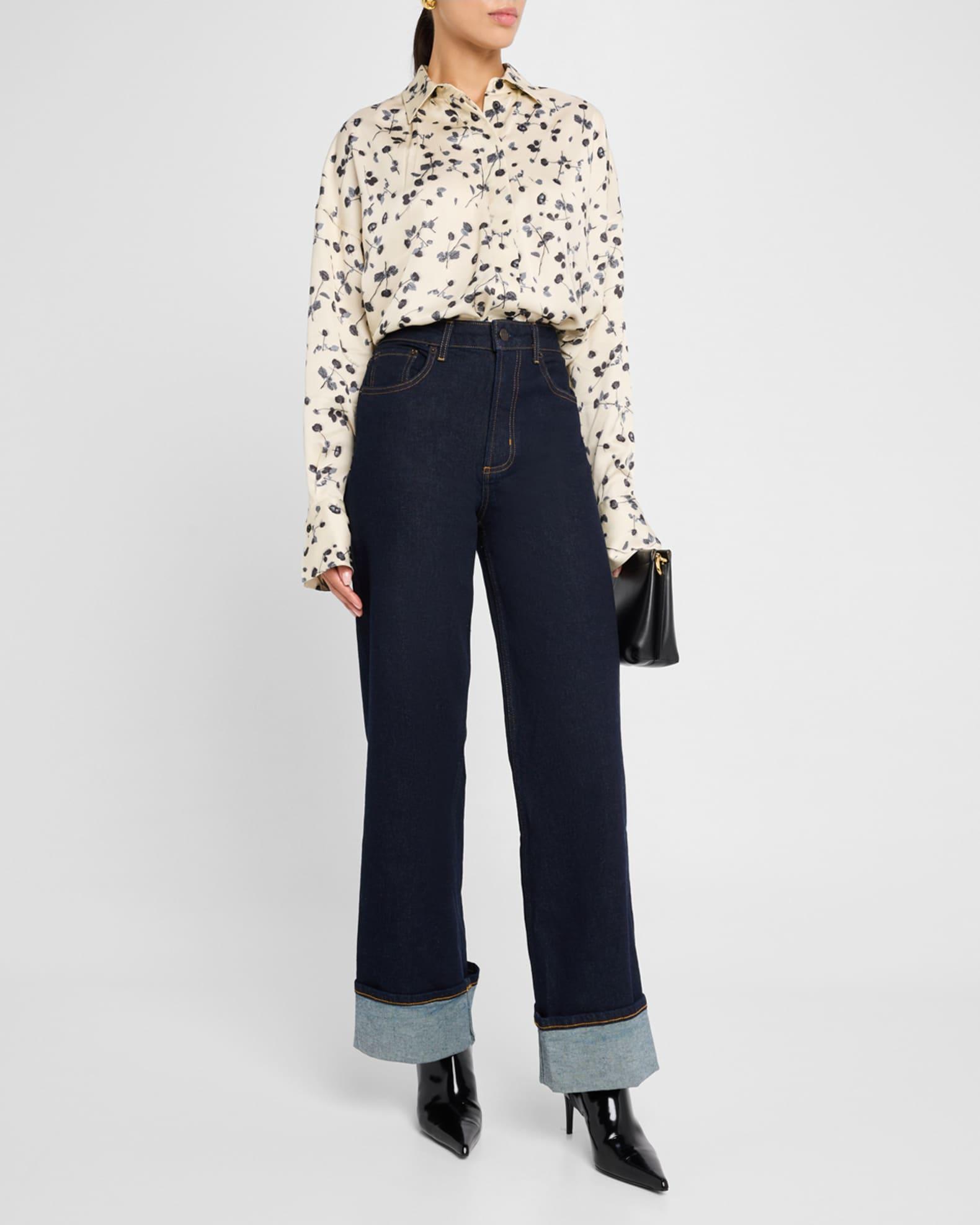 Martha Floral Satin Shirt Product Image