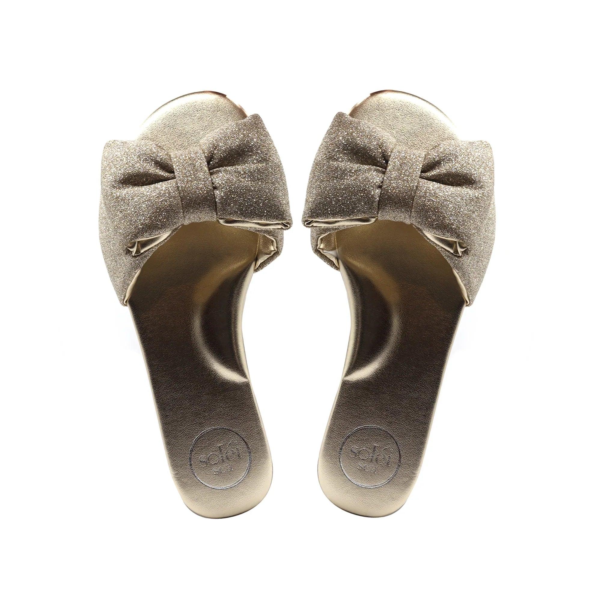 Solei Sea Rafie Bow Slide Sandal Product Image