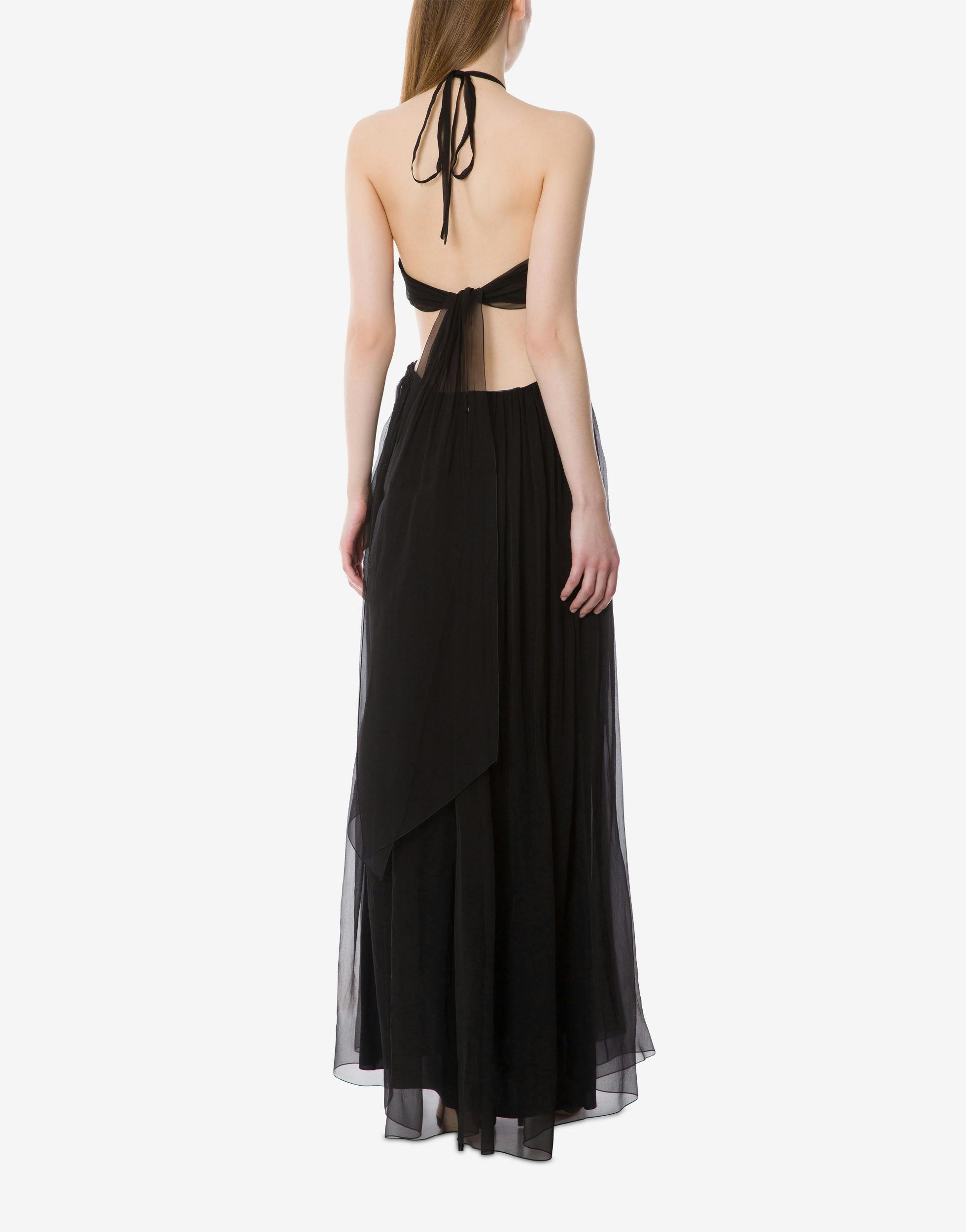 Tulle long dress with embroidery Product Image