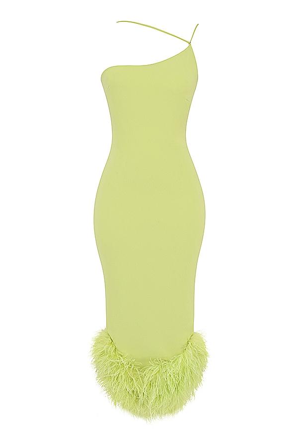 Alessia  lime midi dress Product Image