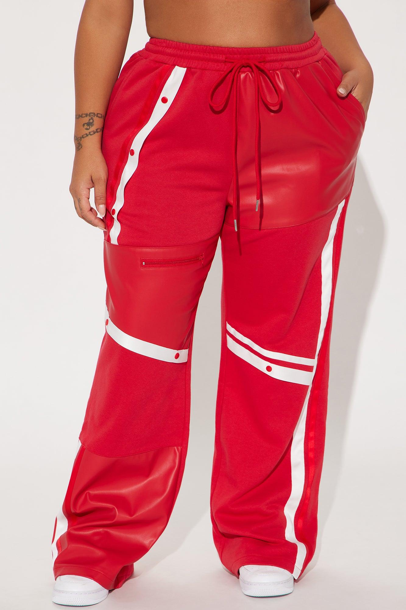Private Landing Striped Track Pant - Red/White Product Image