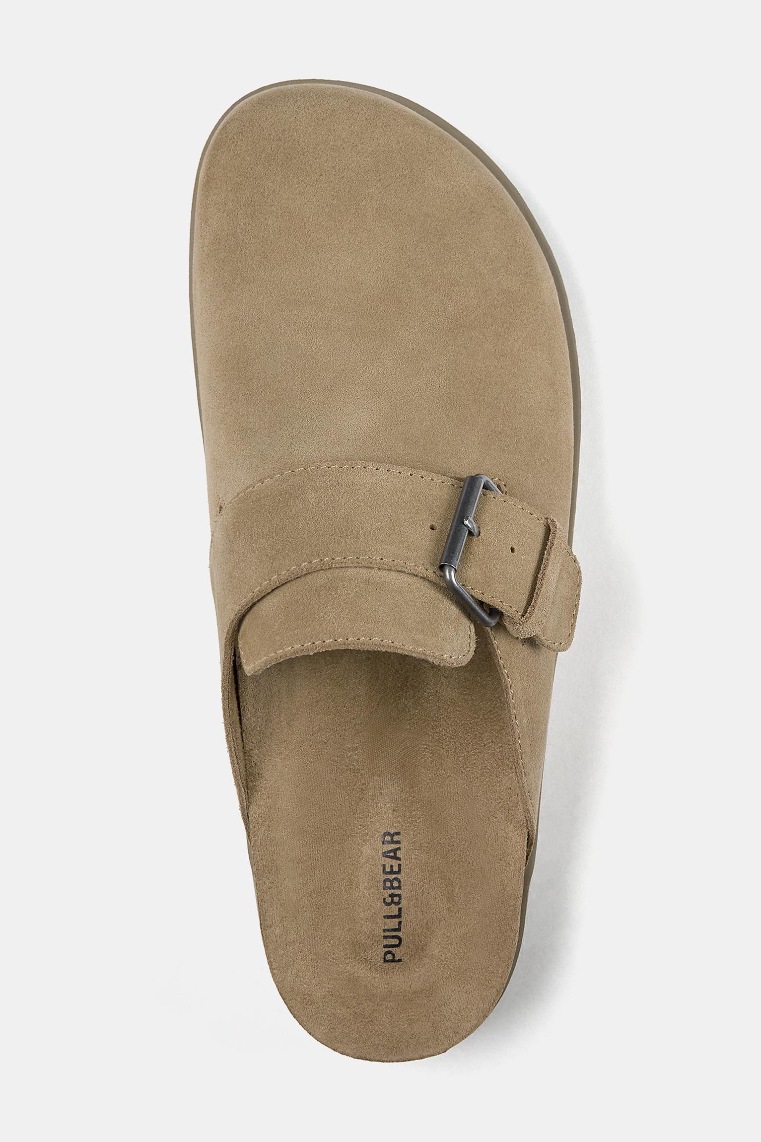 Leather clogs with buckle Product Image