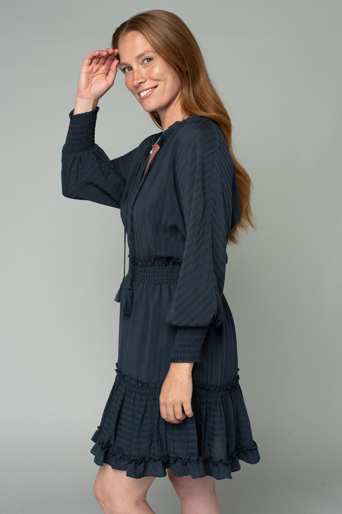 Dolman Sleeve Tie Front Mini Dress Product Image