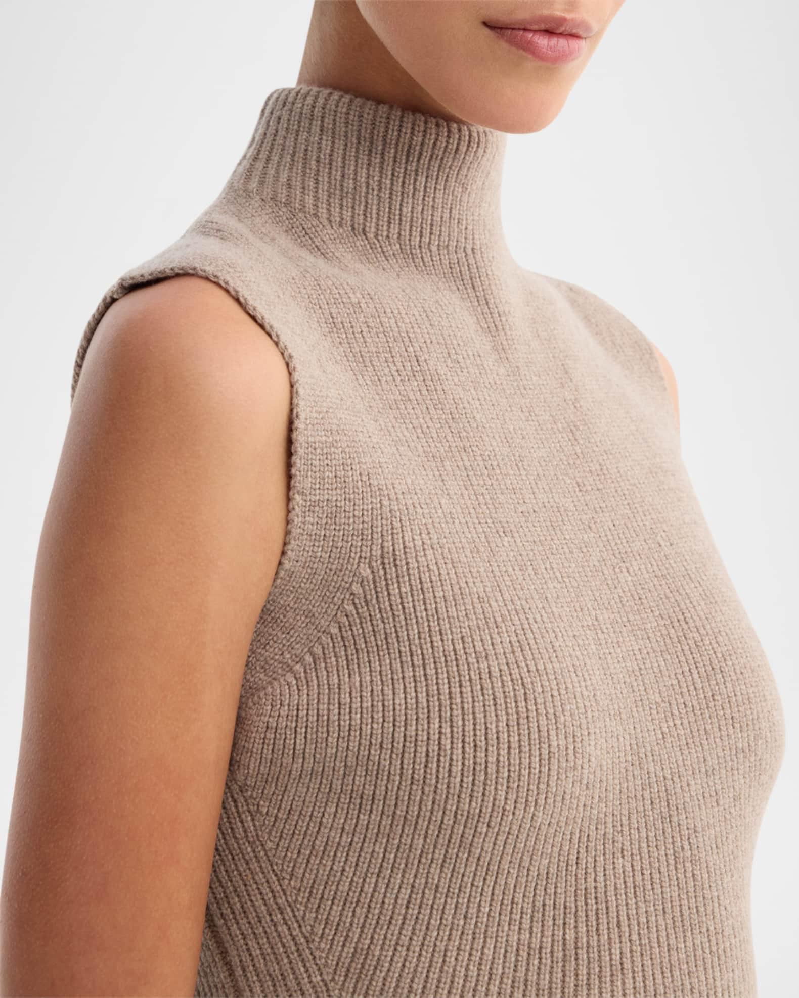 Sleeveless Wool-Cashmere Peplum Sweater  Product Image