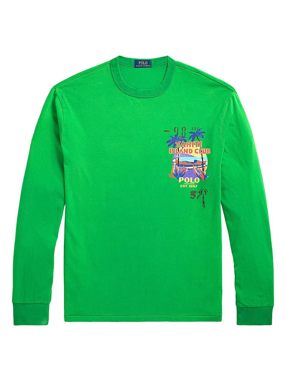 Mens Jersey Graphic Long-Sleeve T-Shirt Product Image