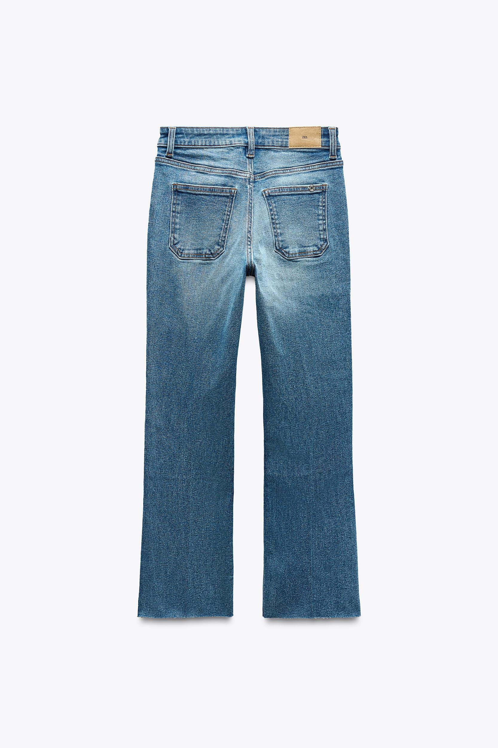 HIGH-WAISTED MINI FLARE JEANS Z1975 Product Image