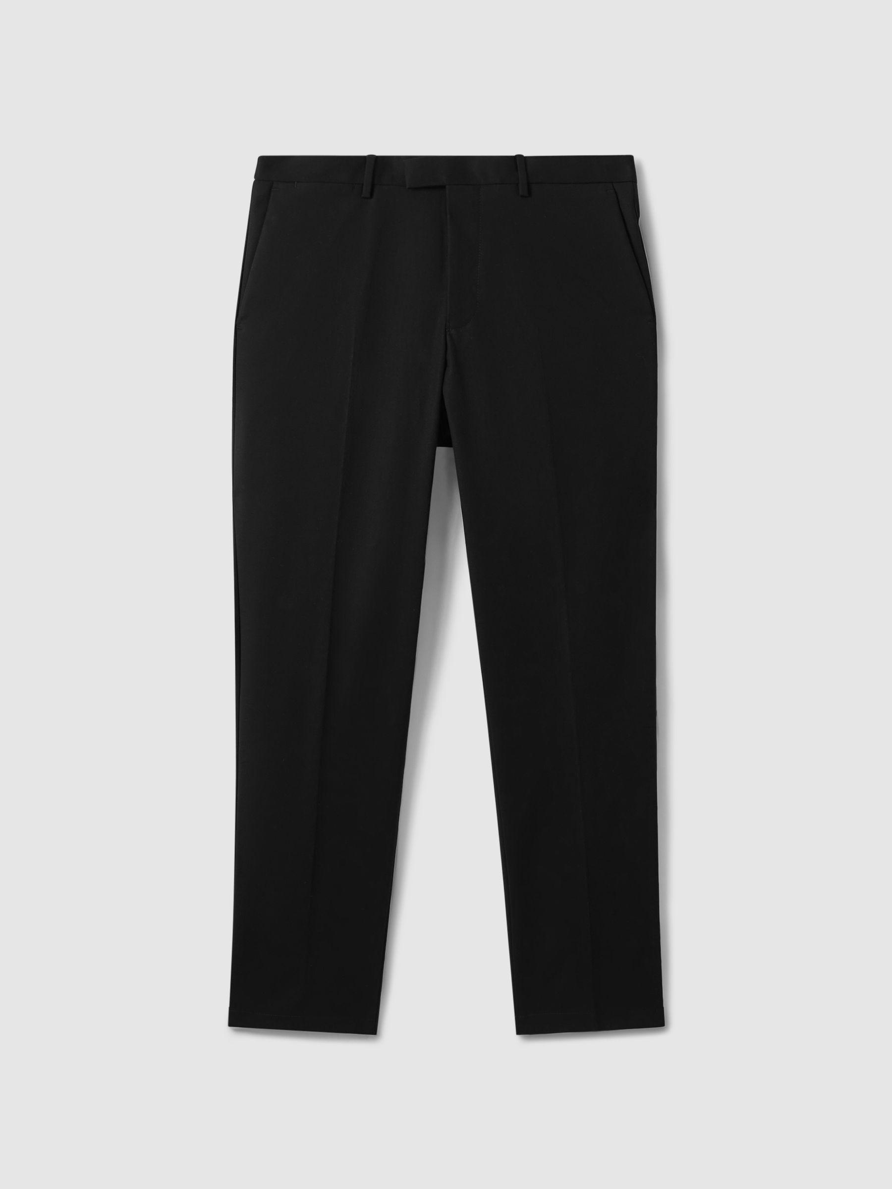 Cotton Blend Chinos in Black Product Image