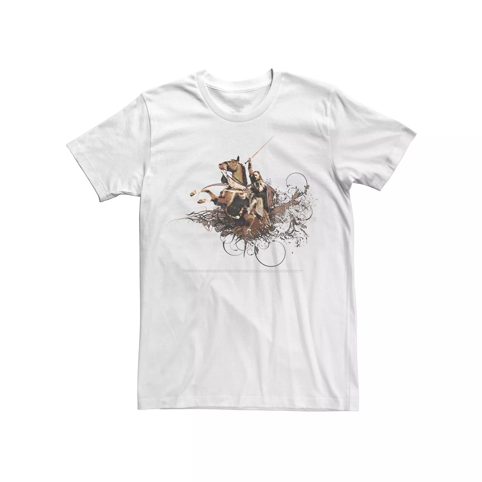 Men's The Lord Of The Rings Aragorn Horse Portrait Tee,  Product Image