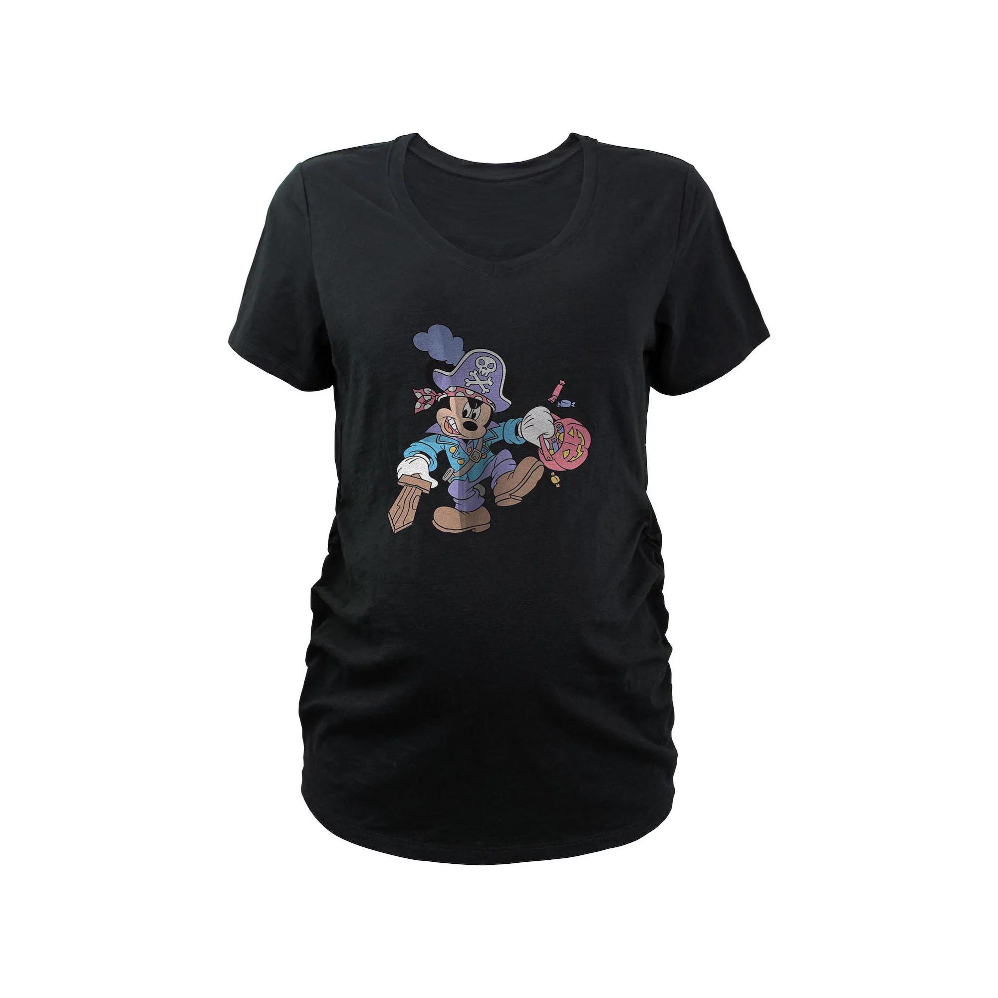 Disney's Mickey Mouse Pirate Trick Or Treater Maternity Graphic Tee, Women's,  Product Image