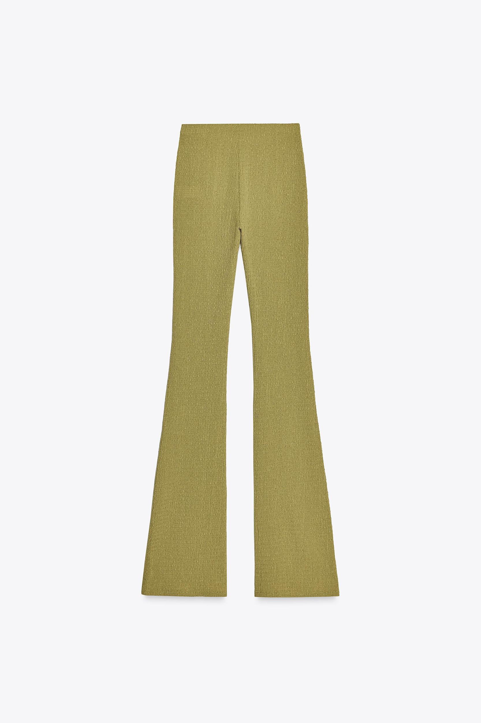TEXTURED FLARE PANTS Product Image
