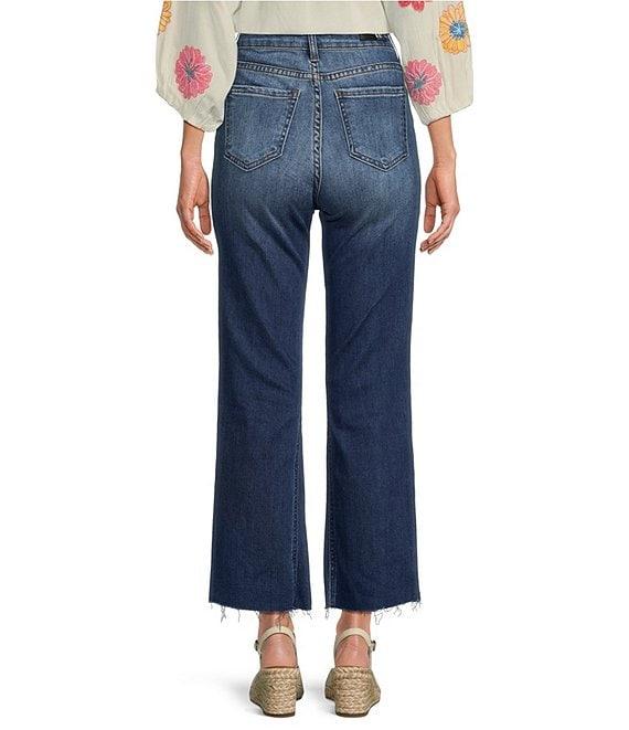 KUT from the Kloth Petite Size Kelsey High Rise Flare-Inset Leg Fab Ab Technology Stretch Denim Jeans Product Image