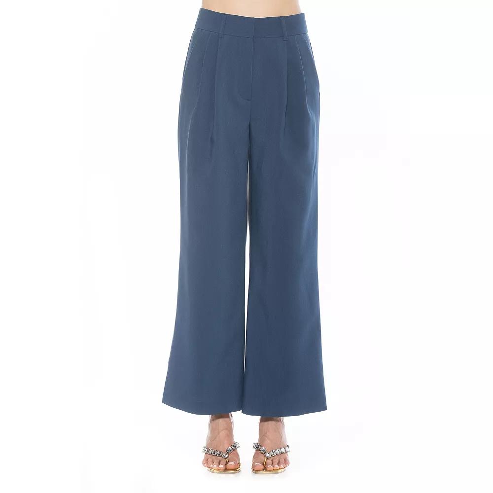 Women's ALEXIA ADMOR Elodie Belted Front Zip Wide Leg Pant,  Product Image