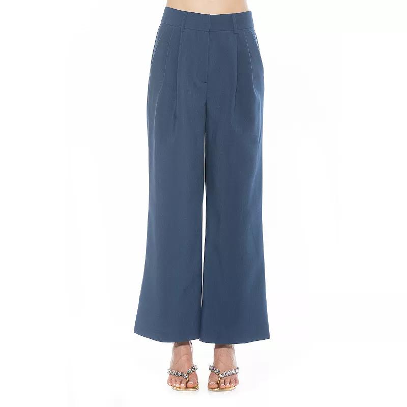 Women's ALEXIA ADMOR Elodie Belted Front Zip Wide Leg Pant,  Product Image