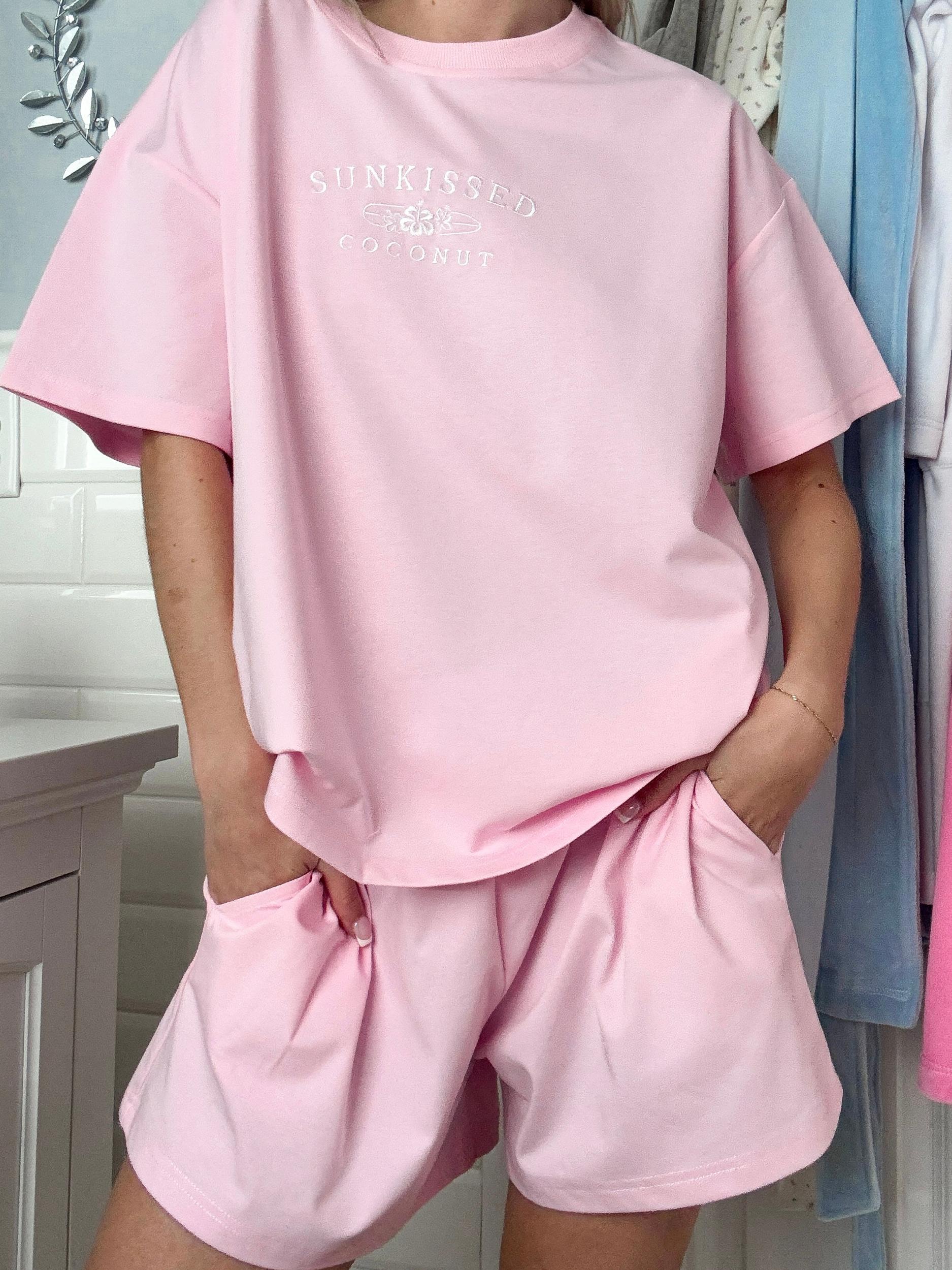 Blair Pink Basic Watercolor Shorts Product Image