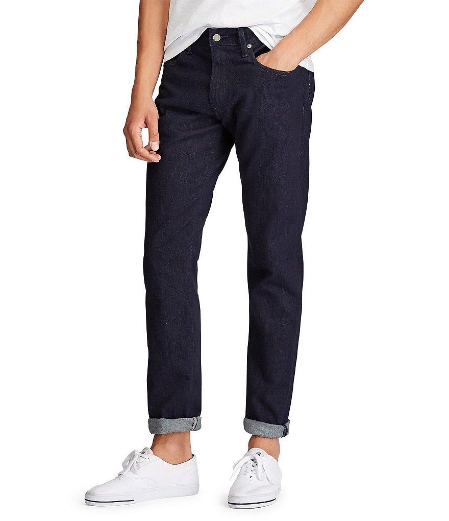 Polo Ralph Lauren Miller Hampton Relaxed Straight-Fit Dark Wash Stretch Jeans Product Image