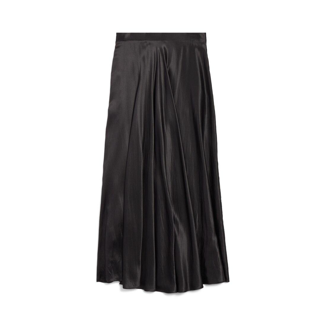 Women's Asymmetric Skirt  in Black Product Image