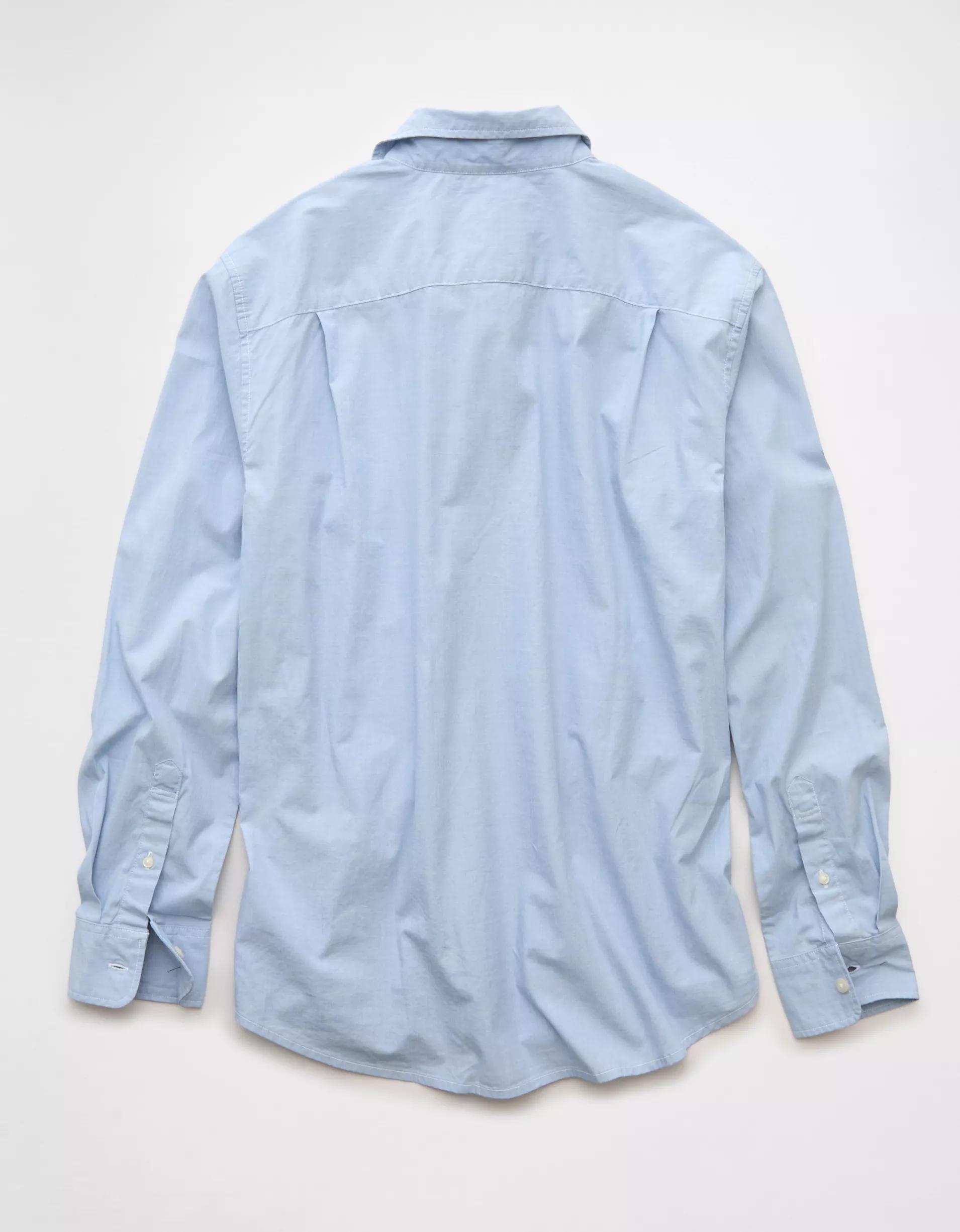 AE Everyday Relaxed Fit Poplin Button-Up Shirt Product Image