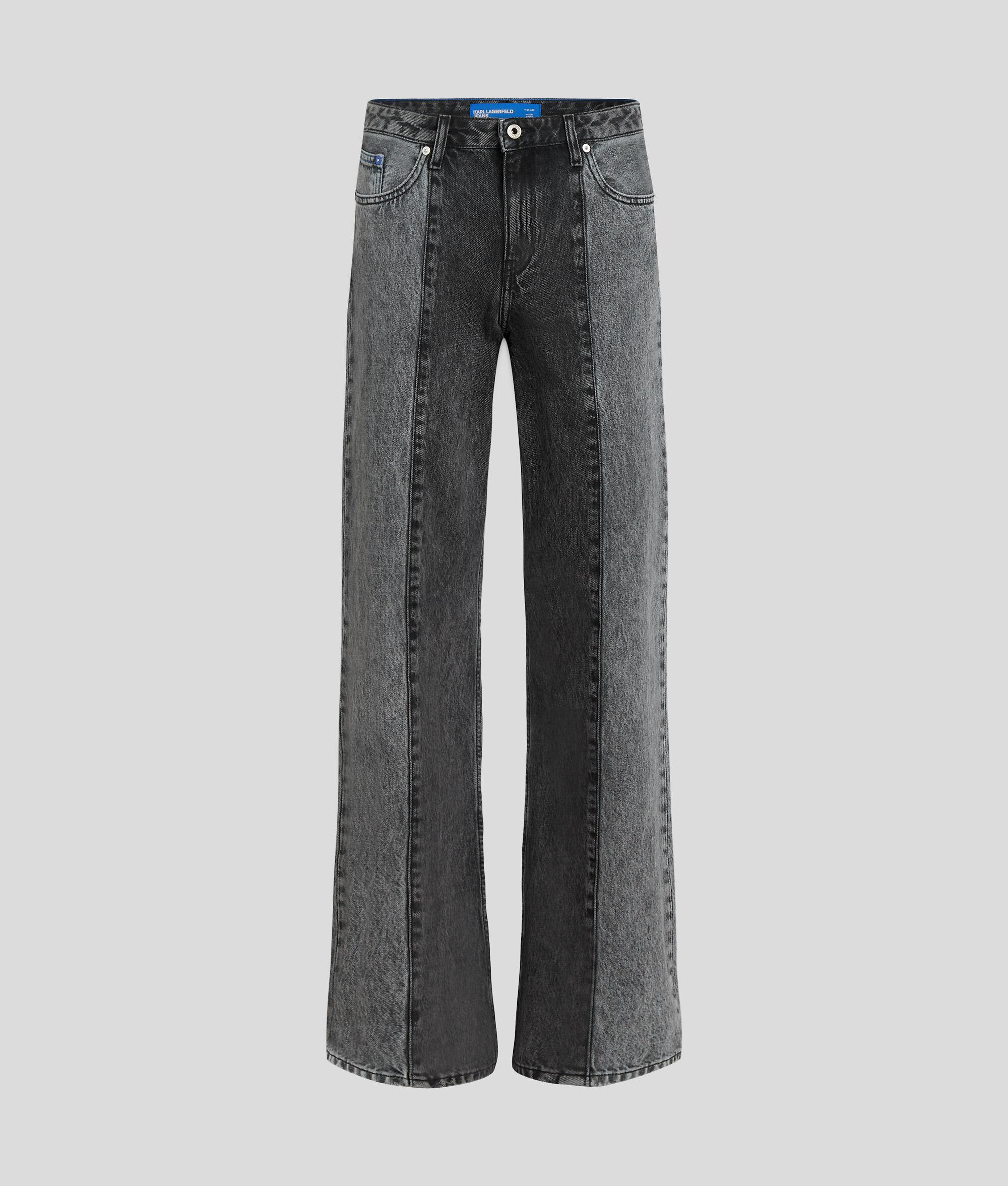 TWO-TONE MID-RISE RELAXED JEANS Product Image