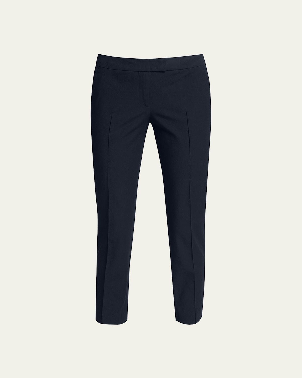 Frankie Straight-Leg Cotton-Stretch Cropped Pants Product Image