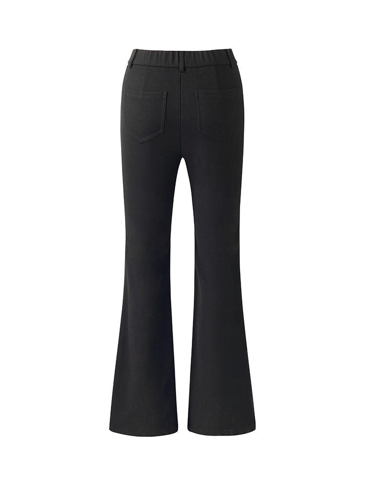 Fleece Lined Micro-Flared Ankle Length Women Pants Product Image