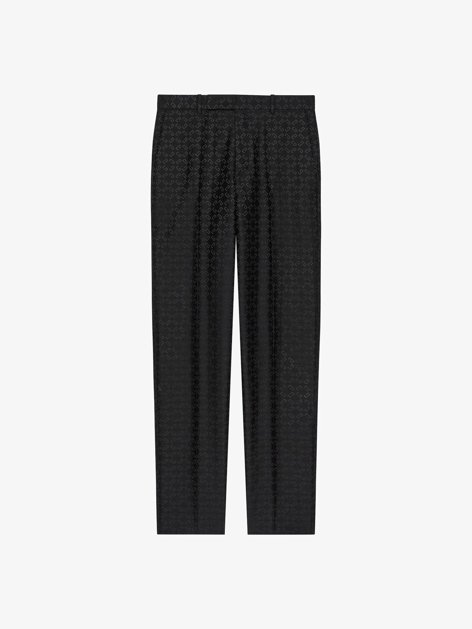 Slim fit tailored pants in monogram 72 jacquard Product Image