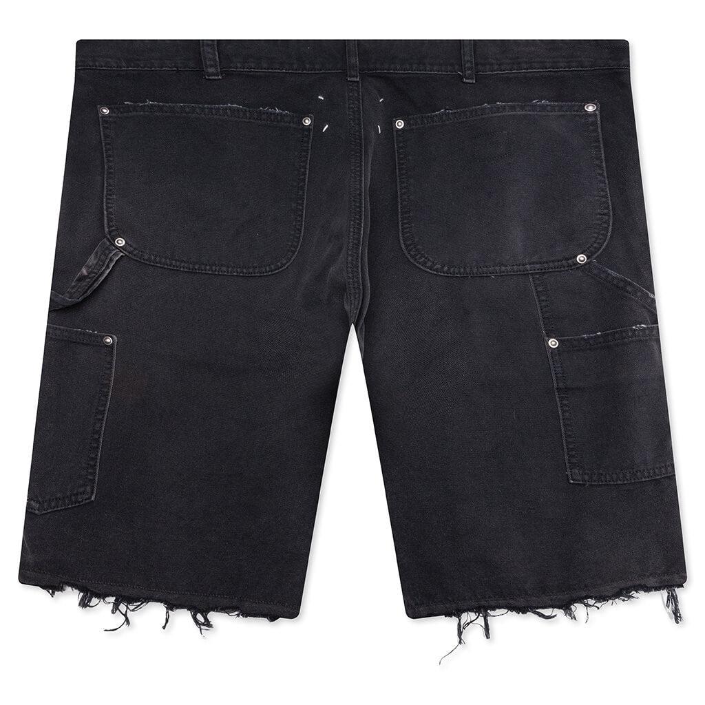 Stud Denim Shorts - Black Male Product Image