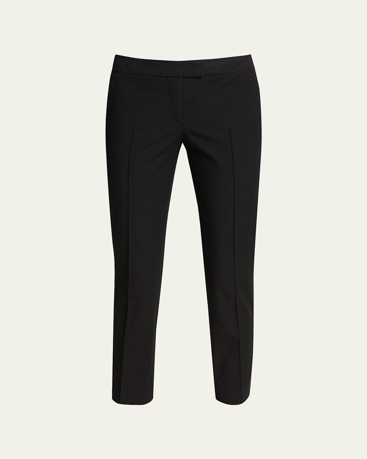 Frankie Straight-Leg Cotton-Stretch Cropped Pants Product Image