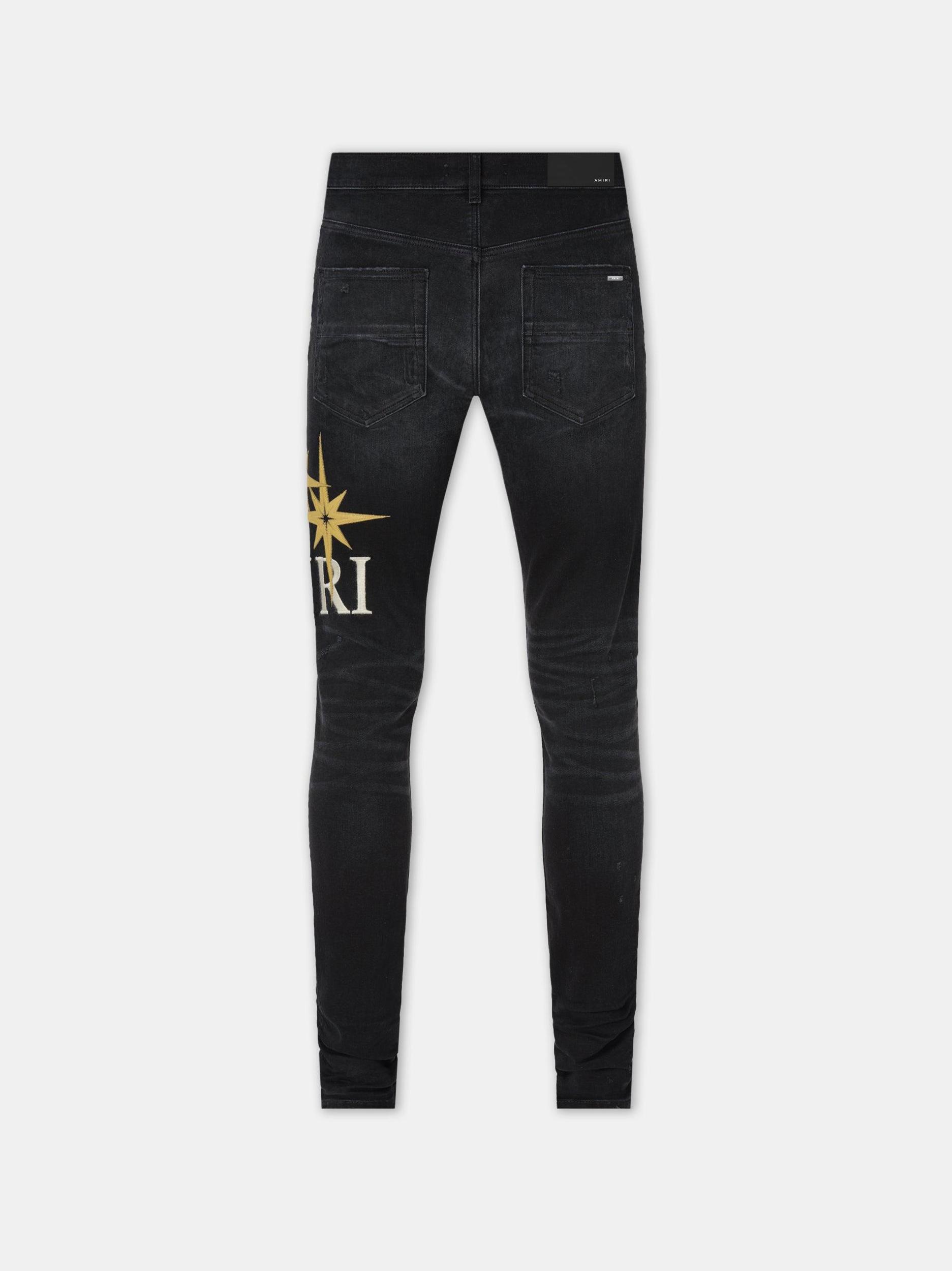 STARBURST APPLIQUE SKINNY JEAN - Vintage Black Product Image
