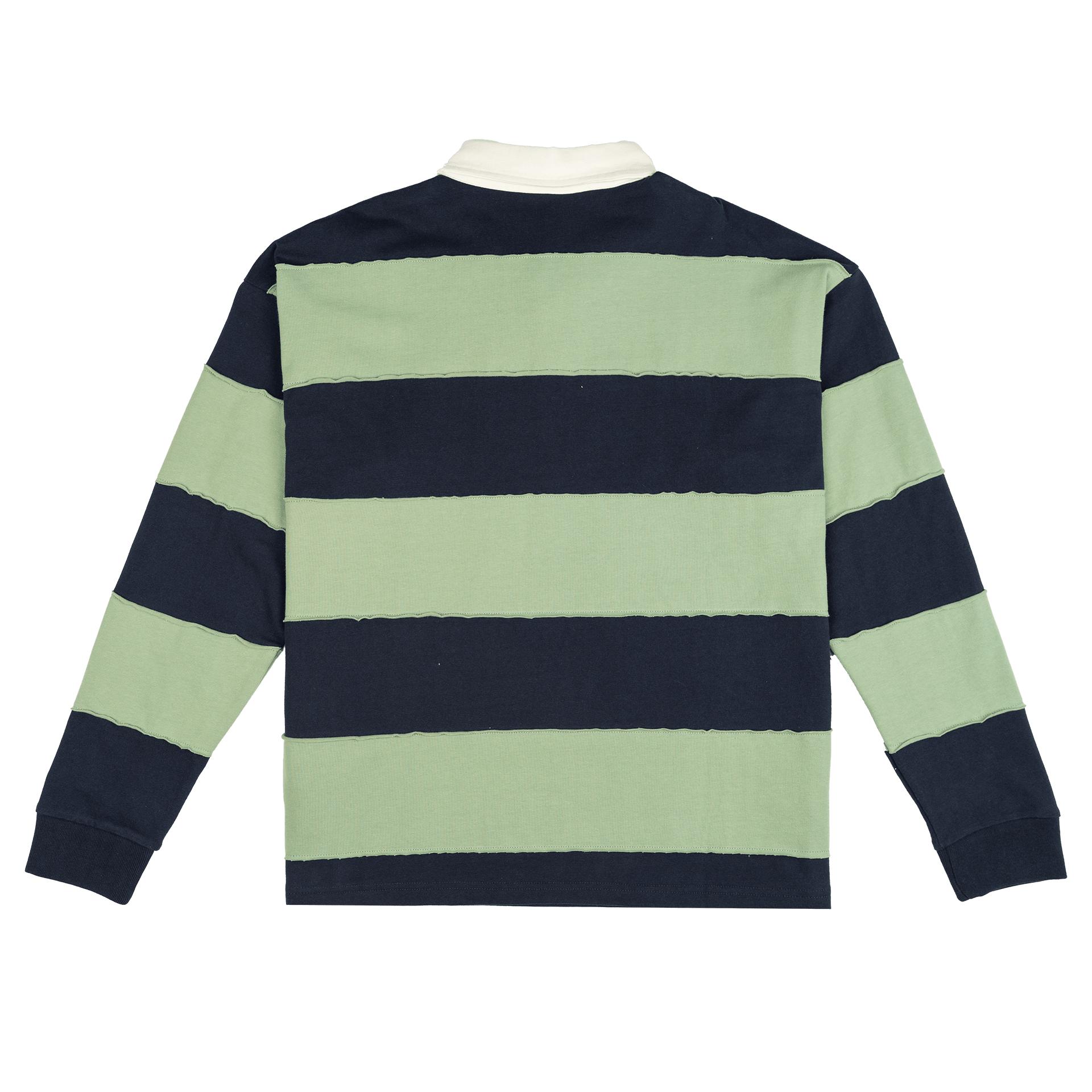 New Era Branded Cut & Sew Block Navy Long Sleeve Rugby Shirt Male Product Image